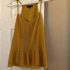 Sanctuary sleeveless top. Adjustable straps v neck. Pleated front. Like new.